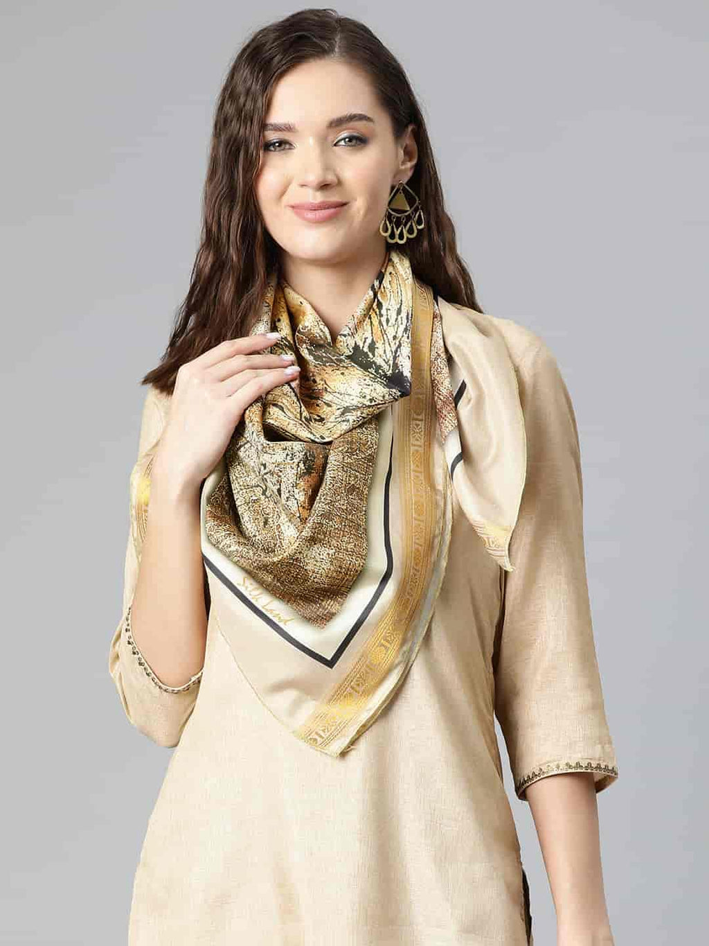 SILK LAND Women's Digital Printed Scarfs