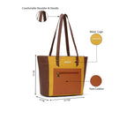 Caprese Jelly Medium Tote Bag for Women with Comfortable Straps | Stylish Shoulder and Handheld Bag | Fits Upto 16 Inch Laptop | Multi-Compartment Design for Work, Travel, Shopping (Chocolate Brown)