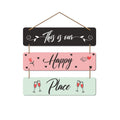 Artvibes This Is Our Happy Place Family Wooden Wall Hanger for Home Decor | Quotes Decor Item | Wall Accents | Gift Items | Wall Illustrations | Artworks Hangings | Mdf Wall Decoration (WH_5304NN)