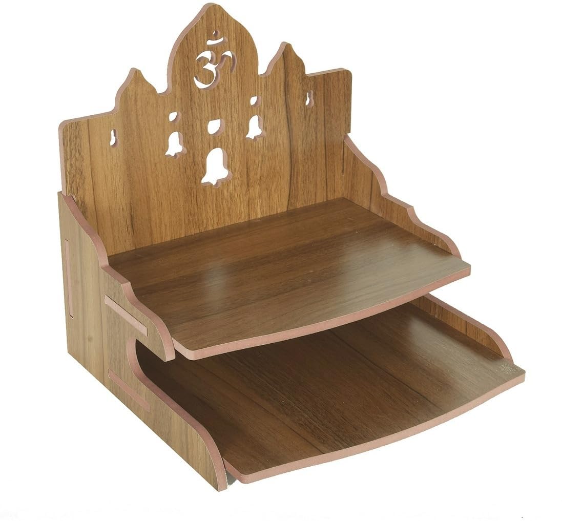 kriyanta Wooden Ganeshji Art Big Temple Son Dev Ghar Mandir for Pooja Home Solid Wood Temple Engineered Wood Home Temple. (Big Tempal Son 365)
