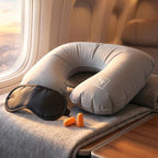 ADOFYS Neck Pillow for Travelling | Memory Foam | Eye Mask & Ear Plugs