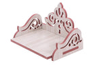Art and Craft Wooden Beautiful Plywood Mandir Pooja Room Home Decor Office OR Home Temple Wall Hanging Product (White)
