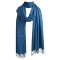 Graziemille Pure Pashmina For Women PETROL BLUE LARGE
