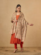 Pashmoda Women Mahtab Kashmiri Jamawar Woven Design Shawl (Size: 40x80in, 101x203cm) SECS56