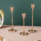 Glossy Gold Candle Stand Nestasia