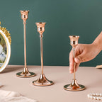 Glossy Gold Candle Stand Nestasia