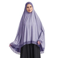 ICW Women Stretchable Jersey Jilbab Cum Prayer Khimar Hijab (Free Size) 42 Inch (Purple) For Female