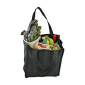 Black : Simple Ecology Organic Cotton Deluxe Reusable Grocery Bag with Bottle Sleeves - Black