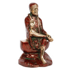 ARTVARKO Brass Blessing Shirdi Sai Baba Sitting Statue Gift Home Décor & showpiece 8 Inch