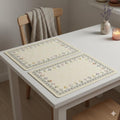 YELONA Leather Dining Table Placemats Set of 2 – Waterproof, Heat Resistant, Anti-Slip, Easy to Clean Table Mats for Dining Table, Kitchen & Home Décor (Cream, 40 x 30 cm) Kafalo
