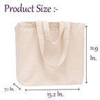 ECHSRT Reusable Cotton Grocery Shopping Bag- Eco-Friendly,Durable,Machine Washable,Large Capacity|Evoiournmental Friendly|Sustainable Shopping|Say No To Plastic (Plain 200 GSM,Pack Of 2),Beige