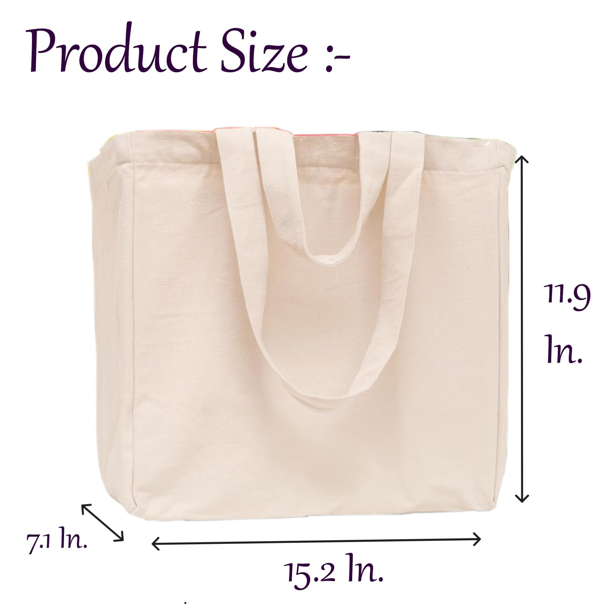 ECHSRT Reusable Cotton Grocery Shopping Bag- Eco-Friendly,Durable,Machine Washable,Large Capacity|Evoiournmental Friendly|Sustainable Shopping|Say No To Plastic (Plain 200 GSM,Pack Of 2),Beige