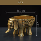 BEHOMA Metal Elephant for Good Luck,Statue for, Gold, 15.5cm
