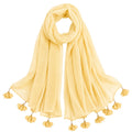 Women’s Chiffon Scarf Soft Lightweight Premium Stoles for Girls & Women | Stylish Modest Wear Dupatta for Daily & Party Use (Light mustard)