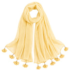 Women’s Chiffon Scarf Soft Lightweight Premium Stoles for Girls & Women | Stylish Modest Wear Dupatta for Daily & Party Use (Light mustard)