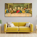 VIBECRAFTS Canvas Paintings for Living Room Drawing Room The Last Supper Of Chirst In Church Canvas Wall Painting Fitted With Wooden Frame For Home | Office | Living Room | Gift (PTVCH_2469)