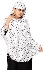 Navvi Pure Cotton Printed White Scarf for Women & Girls | Scarf with Head Cover | Scarves |Bandana| Hijab | Dupatta | Protection from Sunlight, Dust | Usable for Scooty, Bike