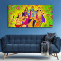 VIBECRAFTS Canvas Paintings for Living Room Drawing Room Hindu s Canvas Wall Painting Fitted With Wooden Frame For Home | Office | Living Room | Gift (PTVCH_2451N)