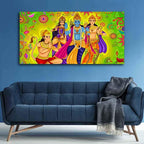 VIBECRAFTS Canvas Paintings for Living Room Drawing Room Hindu s Canvas Wall Painting Fitted With Wooden Frame For Home | Office | Living Room | Gift (PTVCH_2451N)