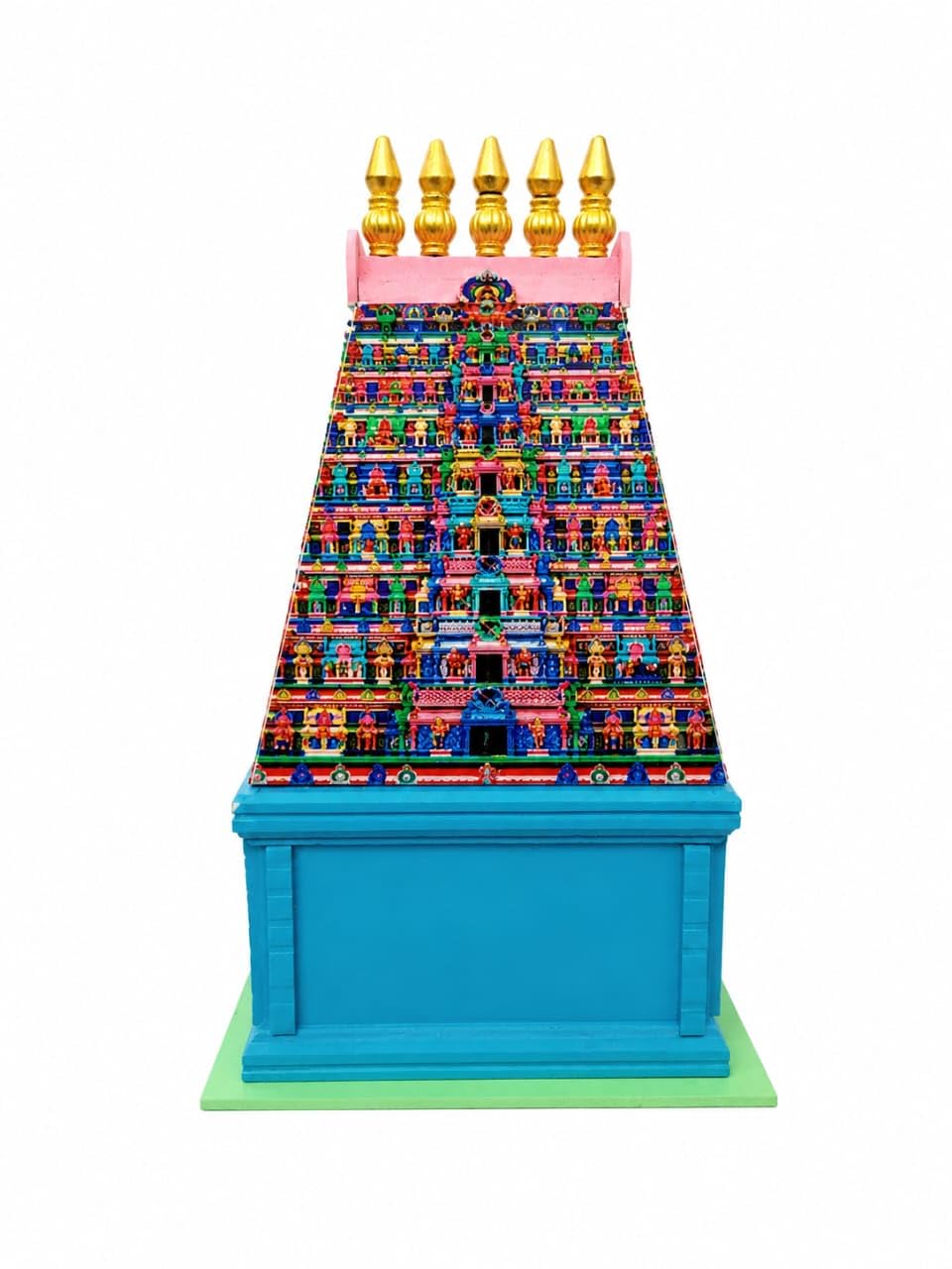 Traditional South Indian Temple Miniature Model for Decorative Purpose