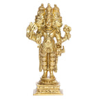 ARTVARKO Brass Brahma Vishnu Shiva Mahesh Trimurti Figurine Trinity Idol Dattatreya Tridev for Home Office Temple Decor Gift 6 Inch