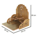 kriyanta Wooden Ganeshji Art Big Temple Son Dev Ghar Mandir for Pooja Home Solid Wood Temple Engineered Wood Home Temple. (Big Tempal Son 339)