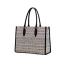 Women’s Printed Tote Bag | Large Shoulder Handbag for Office, Shopping, Travel & Daily Use | Stylish Black & White Carry Bag
