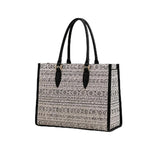 Women’s Printed Tote Bag | Large Shoulder Handbag for Office, Shopping, Travel & Daily Use | Stylish Black & White Carry Bag