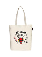 Peach Blossom Printed Cotton Zipper Tote Bags | CBAG - WHT-HELLFIRE