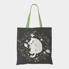 Purple Tree Cute Cat Canvas Tote - 1 Pc, Women's Printed Stylish Bag