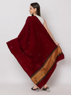 Prijam Women's Shawl (R 41 ZARI_Maroon_One Size)