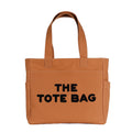 TSANTA U Shaped Canvas Tote Bag, 35.56x33.02 cm with 10.8 cm Gusset, Cotton, Zipper Closure, Laptop Compartment (Tote Bag)