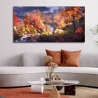 VIBECRAFTS Homcraft Canvas Paintings for Living Room Drawing Room Autumn Season Nature Scenery Canvas Wall Painting Fitted With Wooden Frame For Home | Office | Living Room | Gifts (PTVCH_2535)