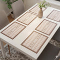 Upaado Leather Dining Table Placemat with Vintage Design - Pack of 6 | Heat Resistant, Waterproof, Non-Slip Table Mat for Kitchen Dining Table, PU Leather Mat for Table Protection (Dusty Rose) Kafalo