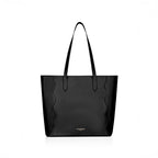 Accessorize London Women's Black Wavy Stitch Tote | Tote bags for women office use | Work bag for woman stylish | Shoulder bag for ladies | Fits Upto 13.5 Laptop
