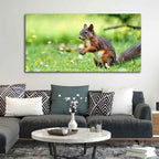 VIBECRAFTS Canvas Paintings for Living Room Drawing Room Little Squirrel In The Park Premium Wall Painting Wall Painting Fitted with Wooden Frame for Home | Office | Gift (PTVCH_2321)