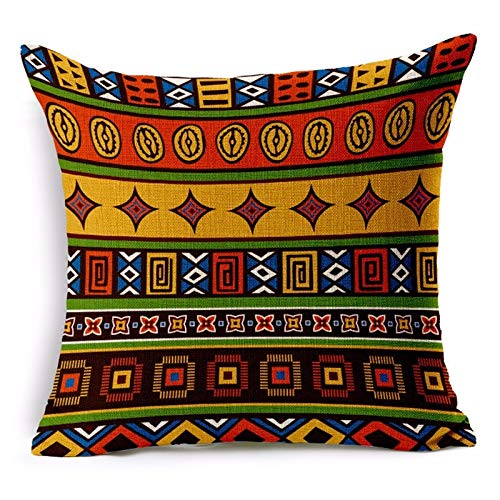 AEROHAVEN Jute 150TC Cushion Covers, Set of 5, (18 x 18 Inch, Multicolour, CC109)