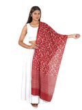 Gutthi Women's Cotton Stoles | Scarf Lightweight & Comfortable for All Seasons, Size (100X180 CM) (Red)