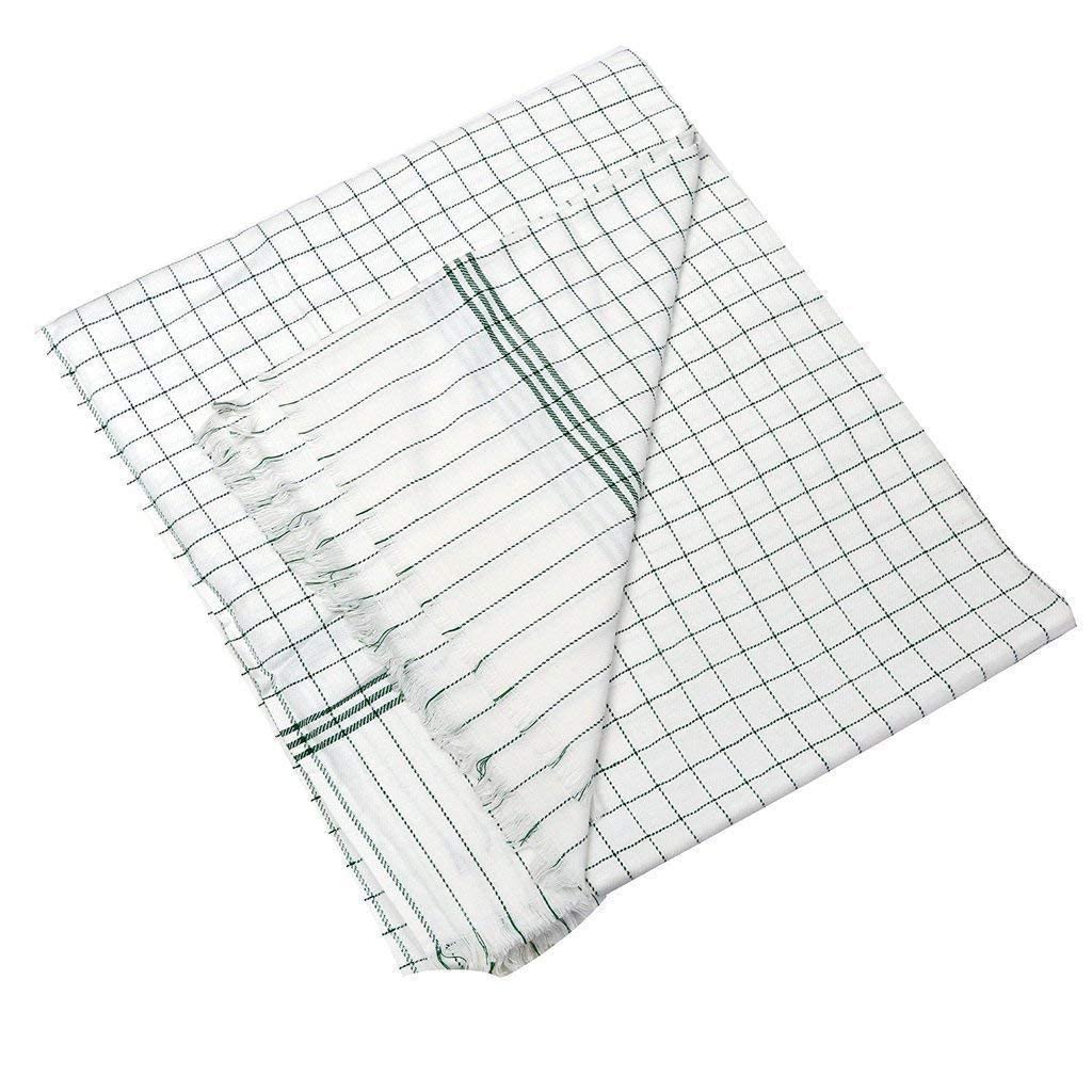 Craft Venture 100% Cotton Soft Beautiful Green Check Single Bed Size Skin Friendly Summer AC Blanket/Khes/Dohar/Top Sheet Set/Chadar/Multi Purpose Use. (Green&White, Single Bed) Kafalo