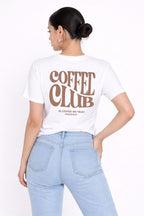 PeaceOut Valentine’s Day Gift Set Combo for Women/Her | Printed Cotton T-Shirt – Regular Fit with Printed Tote Bag, Heart Keychain (in, Alpha, S, Regular, White COFFEECLUB)