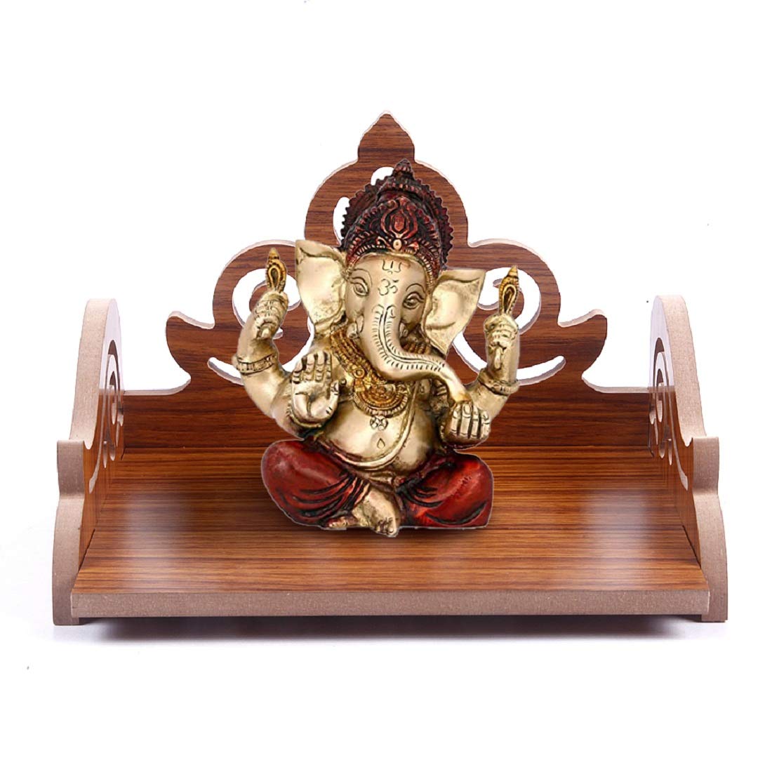 DLEIN Amazing Art and Craft Hindola Temple | Mini Temple for Home and Office (Red)