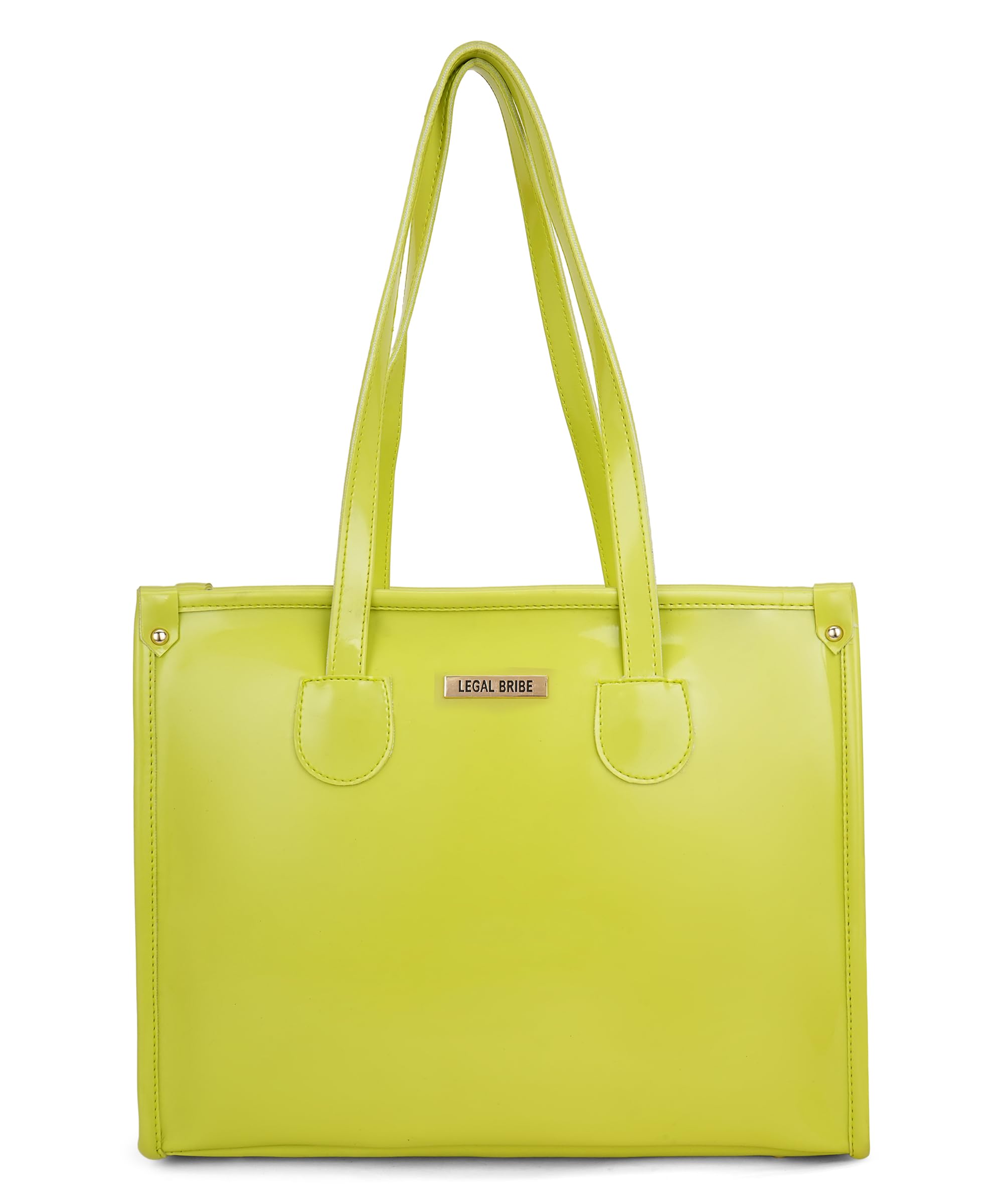 LEGAL BRIBE Textured Tote bag (Glossy Light Green)