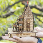DEEP Creations Ujjain Mahakaal Wooden Temple Mandir 3D Replica Home/Office/Shop Decore Gift for Inauguration