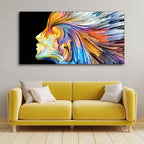 VIBECRAFTS Colors of Imagination and Graphic Design Abstract Art Premium Canvas Wall Painting With Frame for Living Room Drawing Room Home|Office|Gift (PTVCH_2223N)