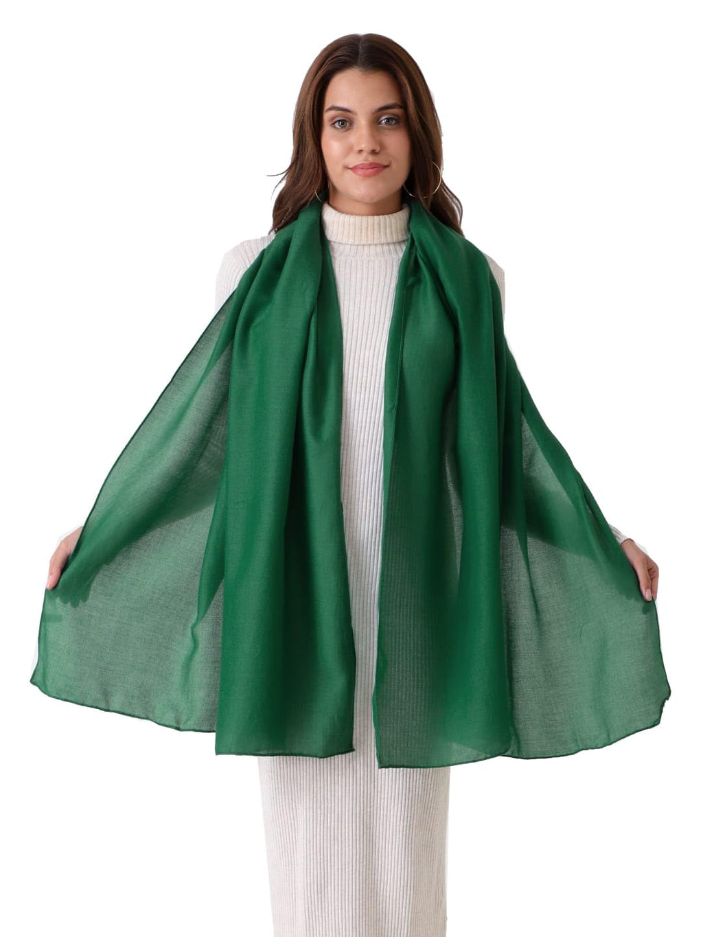 Beau Design Scarf, Lightweight Shawl Wrap for Women, Multiple Colours Available (Green)