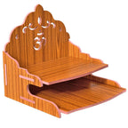 MS Enterprises Wooden Beautiful Plywood Mandir Pooja Room Home Decor Office OR Home Temple Wall Hanging Product (RED B)