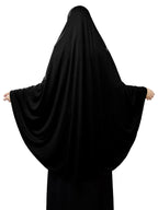 Mehar Hijab's Modest Women's Designed Solid Poly cotton Feel Good Fabric ZAKIA HIJAB (Black, XX-Large)