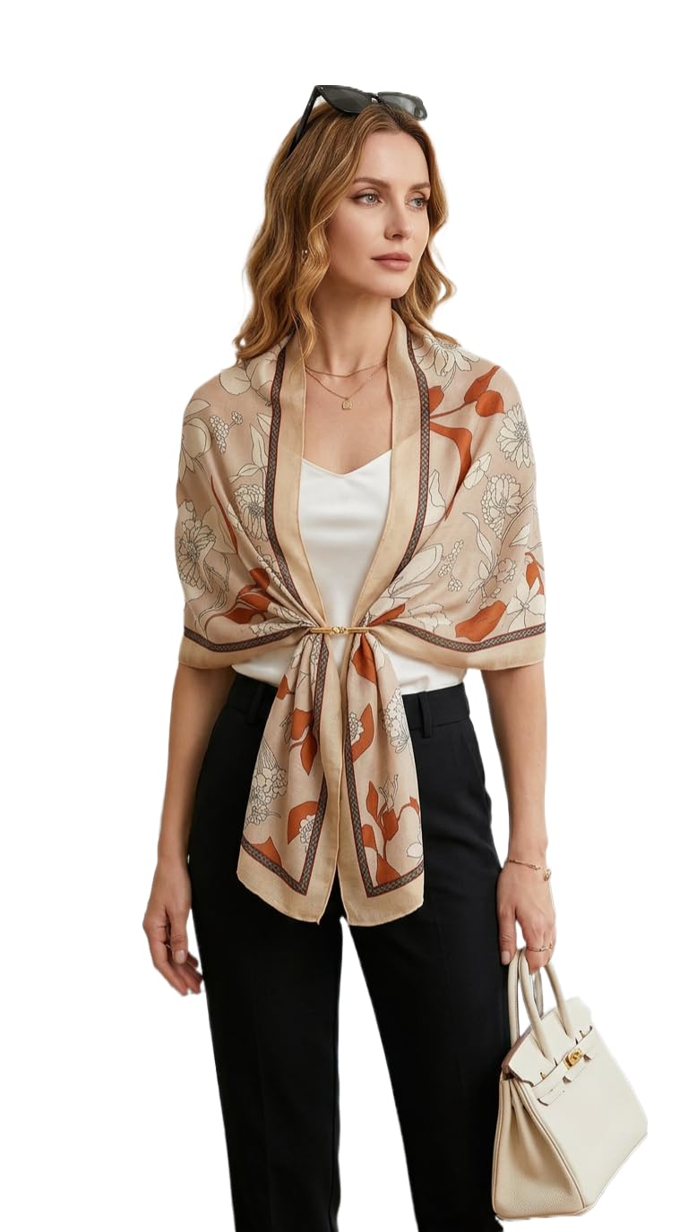 CrossKulture Viscose Scarf for Women | Lightweight & Long | Stole for Women - Stylish Design | Head Scarf for Women & Girls | All Season Accessory