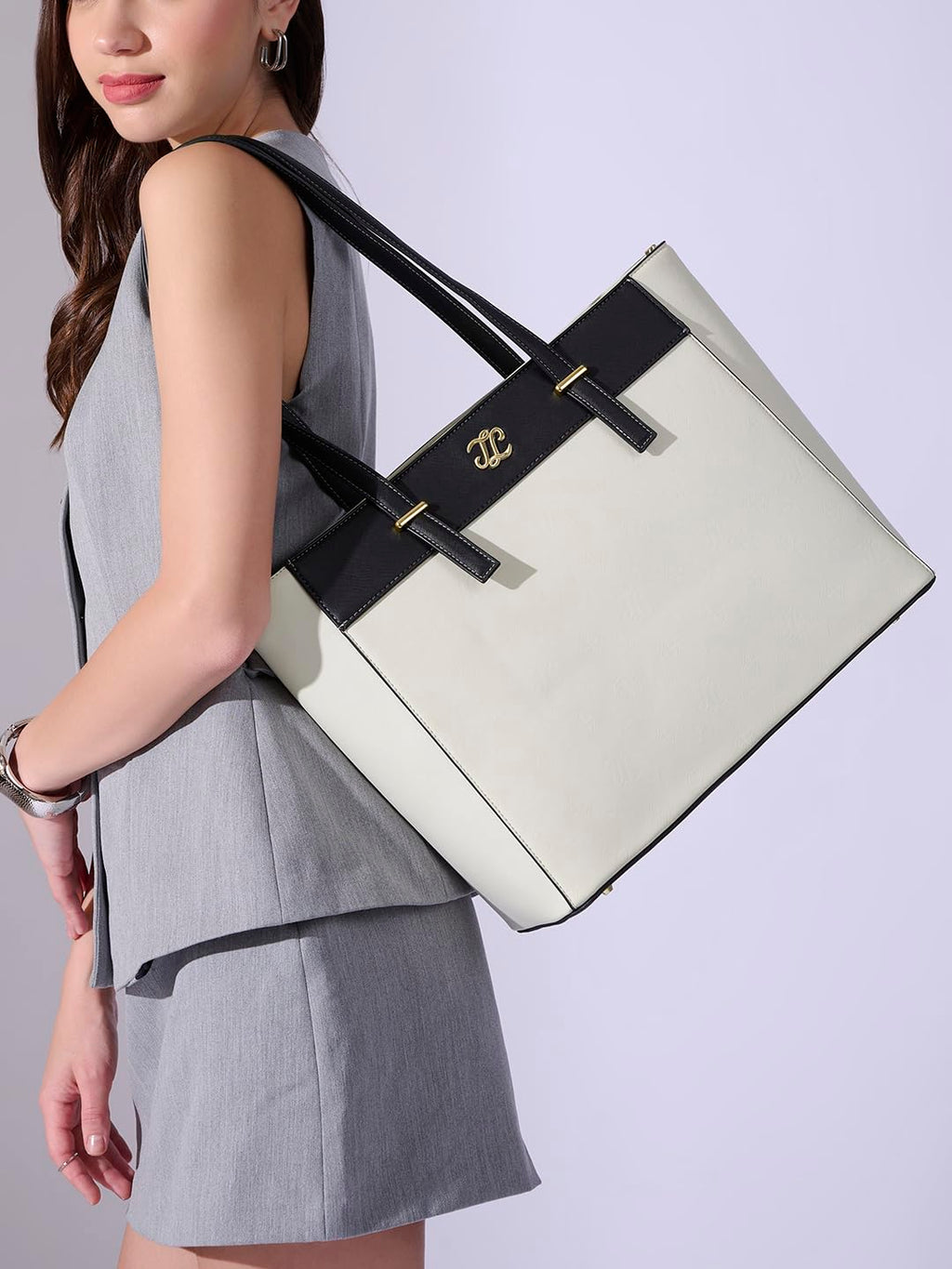 Lavie Signature Women's Maryland Colourblock Tote Laptop Bag | Tote Laptop Bag for Work | Ladies Purse | Stylish Shoulder Bag | Gift for Women