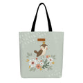The Purple Tree Eco-Friendly Canvas Tote Bag, Sustainable, Reusable Shopping, Beach, Travel or Everyday Tote, Wide Tote Bag, Bloom